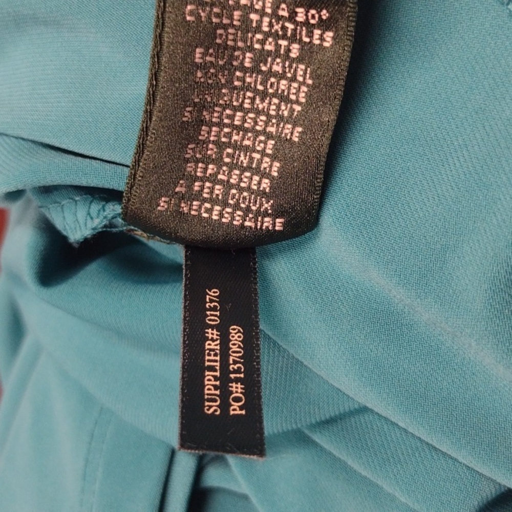 Lauren Ralph Lauren Asymmetrical Ruched Cowl Neck Dress in Blue Green - Picture 15 of 15